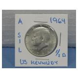 1964 Kennedy Half Dollar 90% Silver