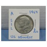 1964 Kennedy Half Dollar 90% Silver