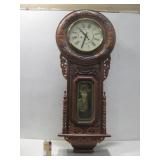 Vtg Sigma Wood 31 Day Wall Clock See Info