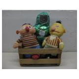 Two Vtg Bert & Ernie Plush Toys & More See Info