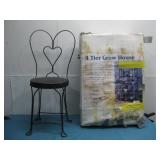 Metal Chair Plant Stand & NIOB Grow House See Info