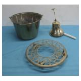 Vtg Ornate Plant Stand W/ Wheels See Info