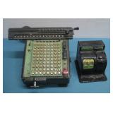 Vtg Monroe Adding Calculator & Vtg 3-Coin See Info