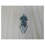 Vtg S.S. Zuni Snake Eye Turq. Ring Tested