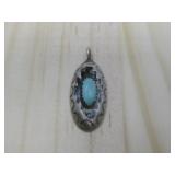Sterling Silver N/A Turq. C.P. Hallmarked Ring