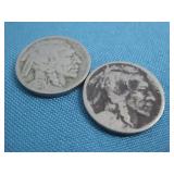 Two Buffalo Indian Head Nickels