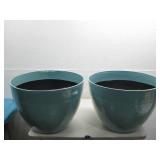 Two 22' Decatur Resin Planters