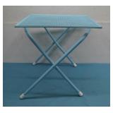 Turquoise Blue Metal Table 16' x 16' x 15.5'