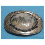 White Buffalo Belt Buckle