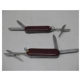 Two Vtg Multi Tool Pocket Knives