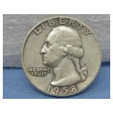 1958 Washington Silver Quarter 90% Silver