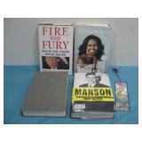 Four Books Michelle Obama, Jeff Gun, Michael Wolff
