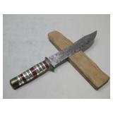 Fixed Blade Knife W/Wood Sheath See Info