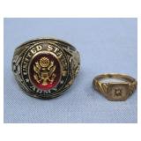 United States Army Ring & Childs Brass Ring