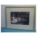 Framed Vtg A. Edelfelt Painting Print See Info