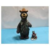 Two Resin Bear Figurines See Info