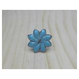 Vtg Sterling Silver Zuni Turquoise Ring
