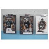 Three Custom Blast NFL Trading Cards