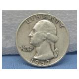 1957 Washington Silver Quarter 90% Silver