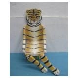 Wood Hand Painter Tiger Wall Shelf See Info