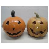 Two Halloween Jack-O-Lantern Decor See Info