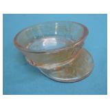 WWII Era Glass Military Hat Cap Candy Dish See