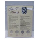 Silver Kennedy Half Dollars On Story Board