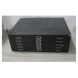 Five Drawer Metal Fat File Cabinet See Info