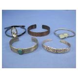 Five Mixed Metals Southwestern Style Bracelets
