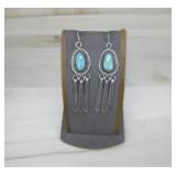 Vtg S.S. N/A Turq. N.A.C. Hallmarked Earrings See