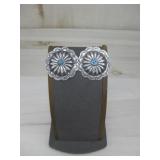 Vtg S.S. N/A Turq Earrings Tested 9.8GMS TW