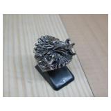 Vtg. S.S Biker Ring 3D Eagle Head