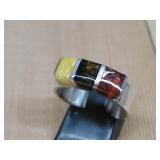 S.S Multi Stone Hallmarked Ring