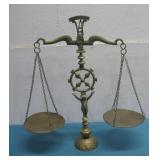 Antique Brass Scale Of Justice 11' x 18.5'