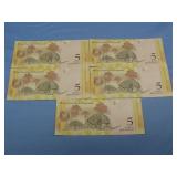 Five Crisp Repiblica Venezula 5 Bolivares
