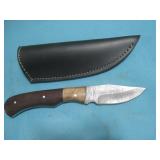 Damascus Fixed Blade Knife W/ Sheath
