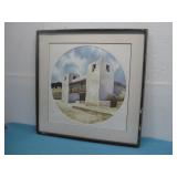 Framed 1980 Jim Pecha Watercolor Painting See Info