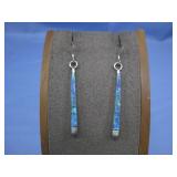 Sterling Silver Native American Inlay Earrings