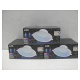 Three NIOB LIFX Downlight Canless Smart Lights