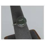Vtg Mixed Metals Nephrite Ring
