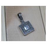 Vtg. Anatoli S.S Quartz Crystal Pendant Hallmarked