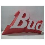 Vtg Plastic 'Bud' Budweiser Vacuform Sign See Info