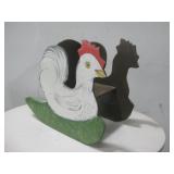 Vtg Wood Childrens Chicken Rocking Chair See Info