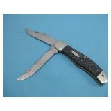 Vtg Ka-Bar 2 Blade Large Folding Hunter Knife