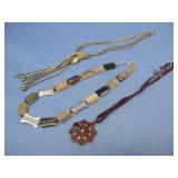 Three Vtg Fashion Jewelry Necklaces