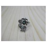 Vtg Sterling Silver N/A Turq. Ring Tested