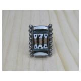 Vtg S.S. Zuni Multistone Ring Hallmarked