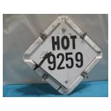 Hazardous Material Metal Sign See Info