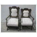 Antique Wooden Rocking Chair & Seat See Info