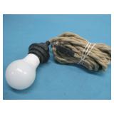 Vtg Rope Pendant Light Powers On